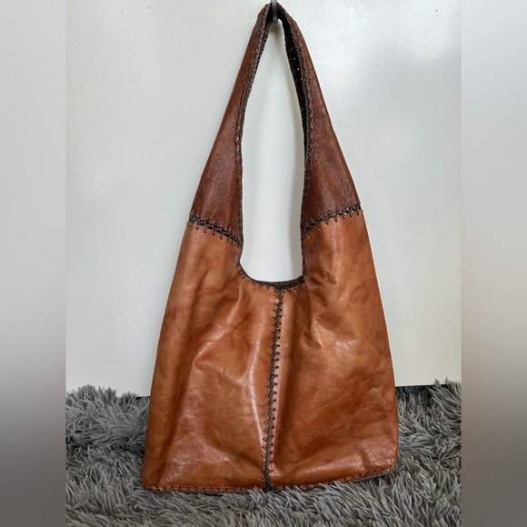 SOLD - Genuine leather Colombian artisan made slouchy shoulder bag - Picture 6 of 6